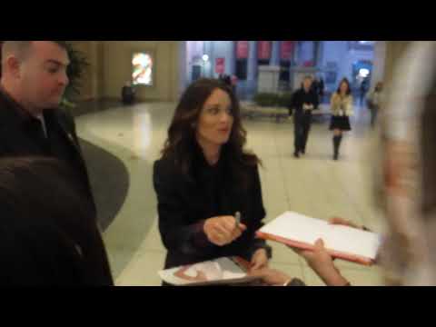 Robin Tunney of The Mentalist greets fans in Hollywood, California