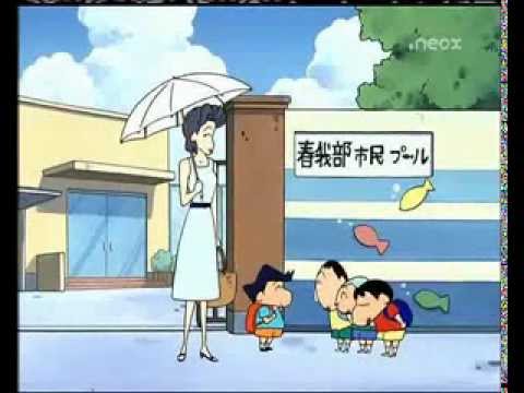 shin chan  vamos a la piscina