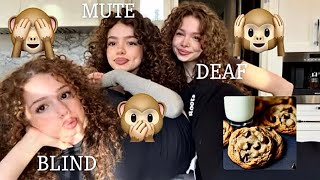 Kalogeras Sisters ! تحدي لاارى لااسمع لااتكلم مترجم