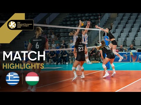  Highlights | Greece vs. Hungary - CEV Volleyball European Golden League 2025 | Women 