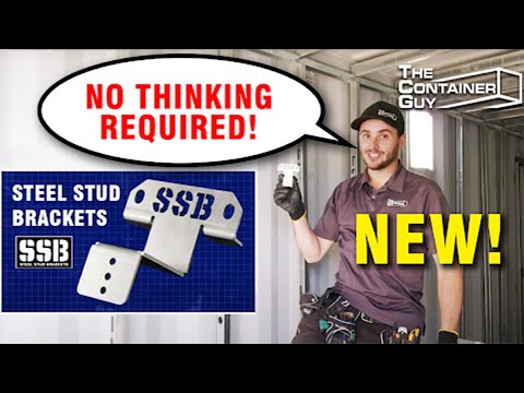 Framing a Shipping Container Using Our Steel Stud Brackets | PVC Wall Panels | Ventilation