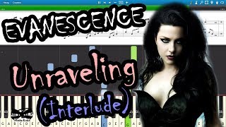 EVANESCENCE - Unraveling (Interlude) [Piano Tutorial | Sheets | MIDI] Synthesia