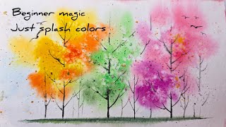 Easy Watercolor Trees Anyone Can Paint 🌈