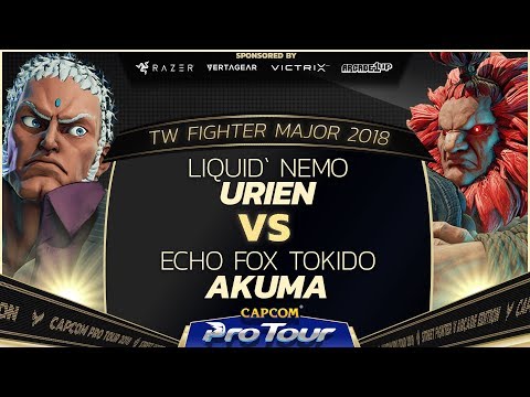 Liquid`Nemo (Urien) vs Echo Fox Tokido (Akuma) - TW Fighter Major 2018 Day 2 Top 32 - SFV - CPT 2018