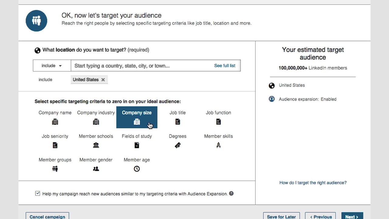 Targeting Your Sponsored Updates
