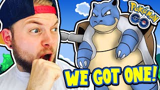 WE CAUGHT A BLASTOISE! - Pokemon Go Gameplay!