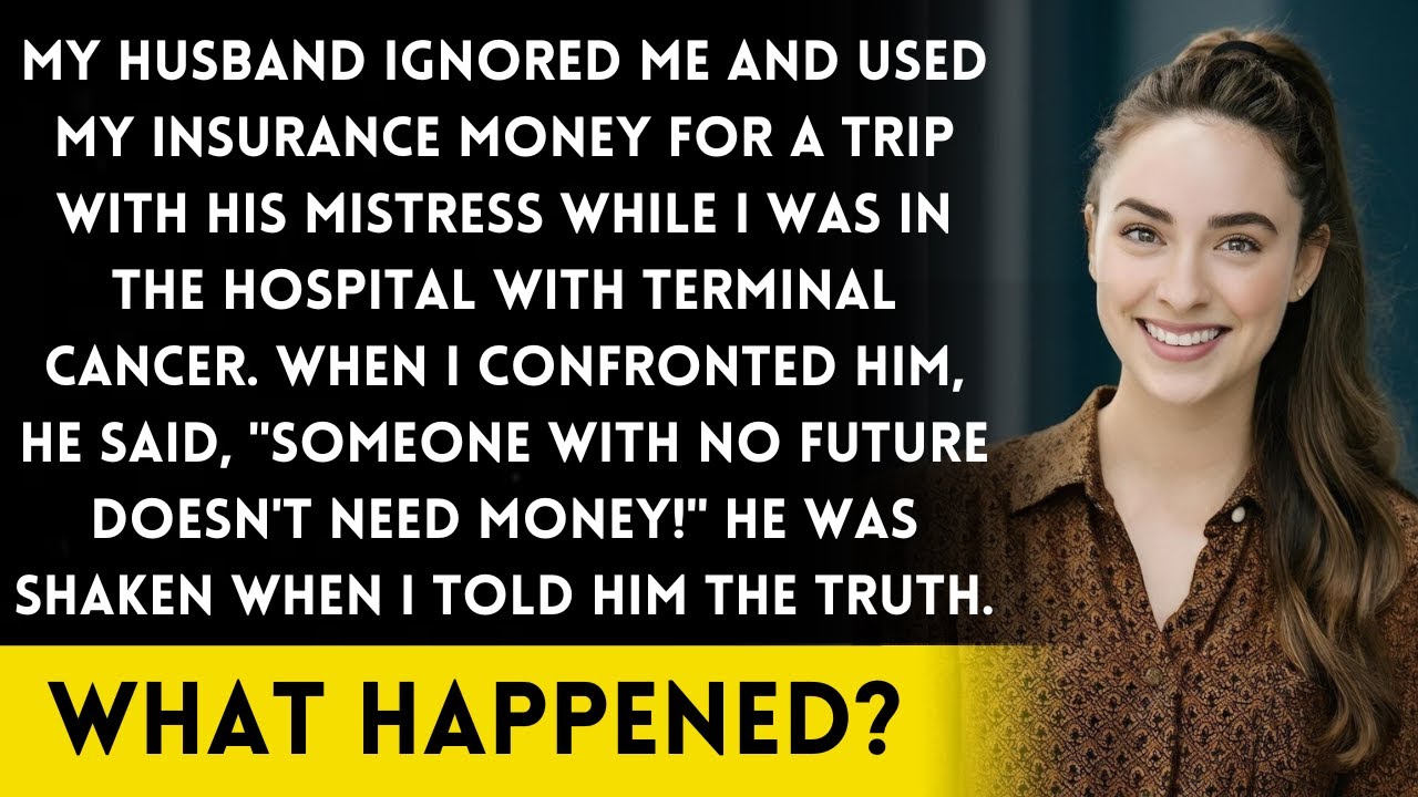 My husband ignored me and spent my insurance money on a trip with his mistress. What happened next?
