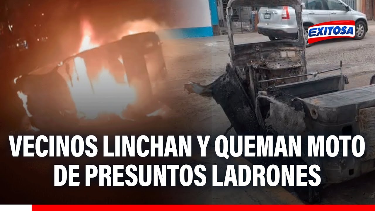 🔴🔵Vecinos de SMP linchan a ladrones de autopartes y queman moto que utilizaban para fechorías