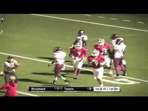 #5 Woodward QB Terry Googer finds #9 Conor Pilch for the TD