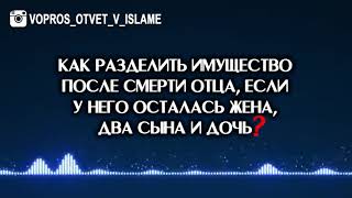 Как разделить имущество после смерти отца, если у него осталась жена, два сына и дочь?