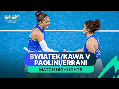 Iga Swiatek & Katarzyna Kawa v Jasmine Paolini & Sara Errani | Poland v Italy Match Highlights
