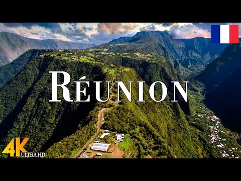 FLYING OVER RÉUNION ISLAND (4K UHD) • Stunning Footage, Scenic Relaxation Film with Calming Music.