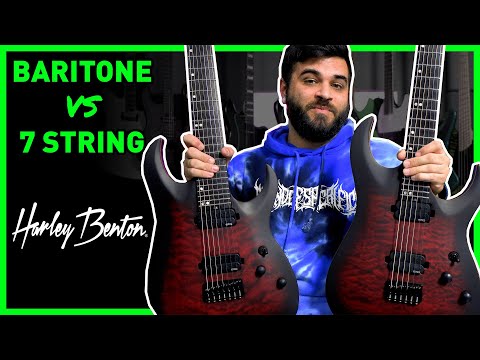 7 String Vs Baritone Guitar... (Harley Benton)