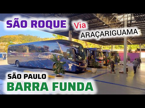 Viagem São Roque x São Paulo (Barra Funda) via Araçariguama - Viação Cometa #viagem 