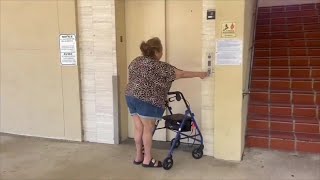 Woman with disability unable to visit parents' final resting place because of broken elevator
