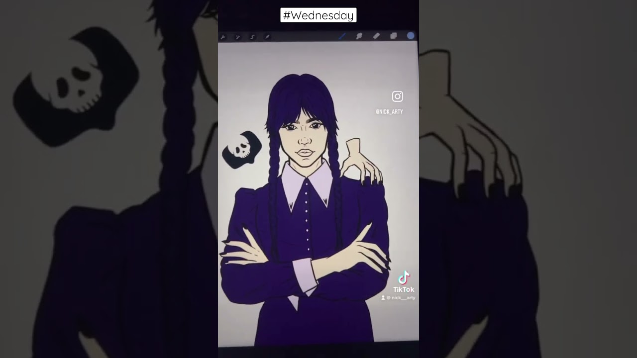 Wednesday Addams #wednesday #wednesdayaddams #netflix #illustration #digitalart #jennaortega