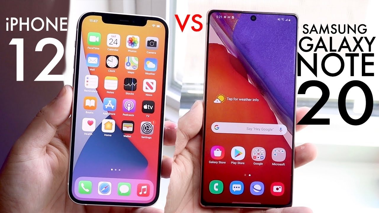 iPhone 12 Vs Samsung Galaxy Note 20! (Comparison) (Review)