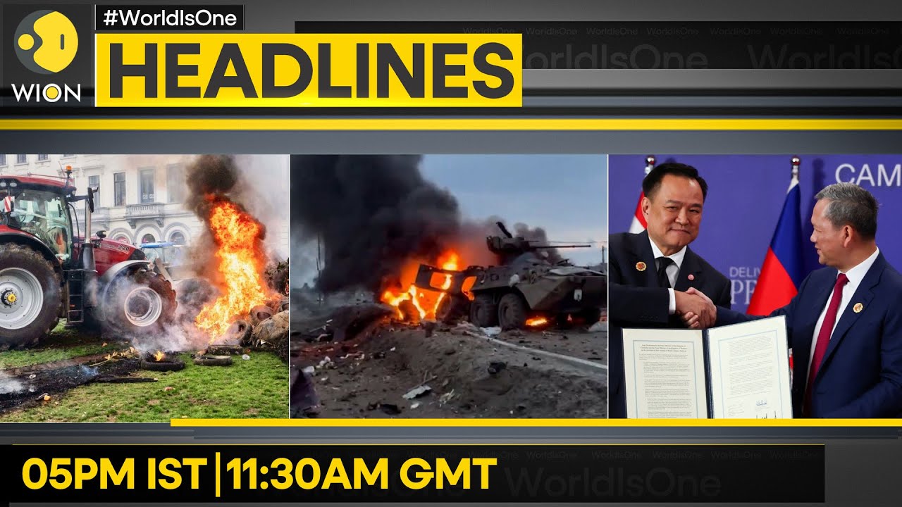 Kyiv Claims To Have Hit Russian Tanker | French Farmers Protest Over Mercosur Deal | WION HEADLINES