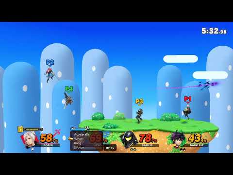 Super Smash Bros Ultimate: Robin Vs Hero Vs Samus Vs Dark Pit