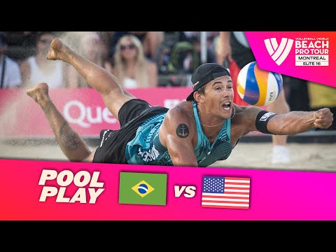 Evandro/Arthur vs. Partain/Benesh - Pool Play Highlights | Montreal 2025 #BeachProTour