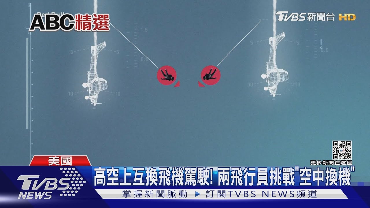 高空上互換飛機駕駛！　兩飛行員挑戰「空中換機」