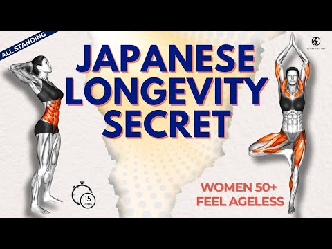 15-Min Japanese Longevity Workout | Morning Standing Routine for Ageless Women 50+