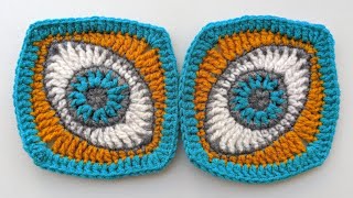 Crochet Eye Granny Square