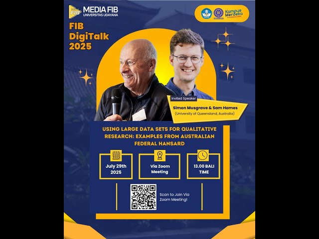 FIB DigiTalk 2025 ke-7, 'Using Large Data Sets for Qualitative Research'