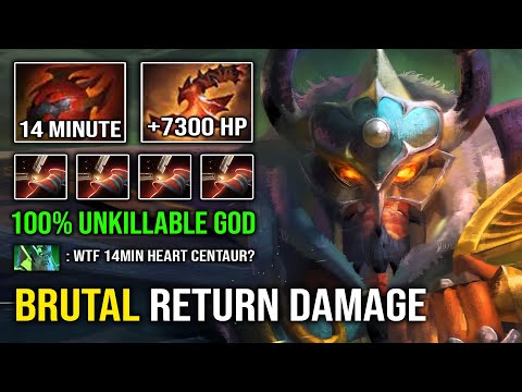 COME & HIT ME 100% Unkillable Centaur Warrunner 14Min Heart Vanguard Crazy 7300 HP Dota 2