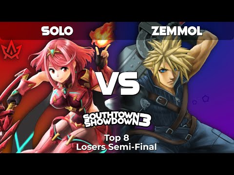 ASC | SOLO VS Zemmol - Top 8 - Losers Semis - South Town Showdown 3 | SSBU