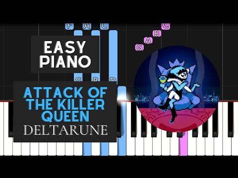 Attack of the Killer Queen (EASY Piano Tutorial) - Deltarune