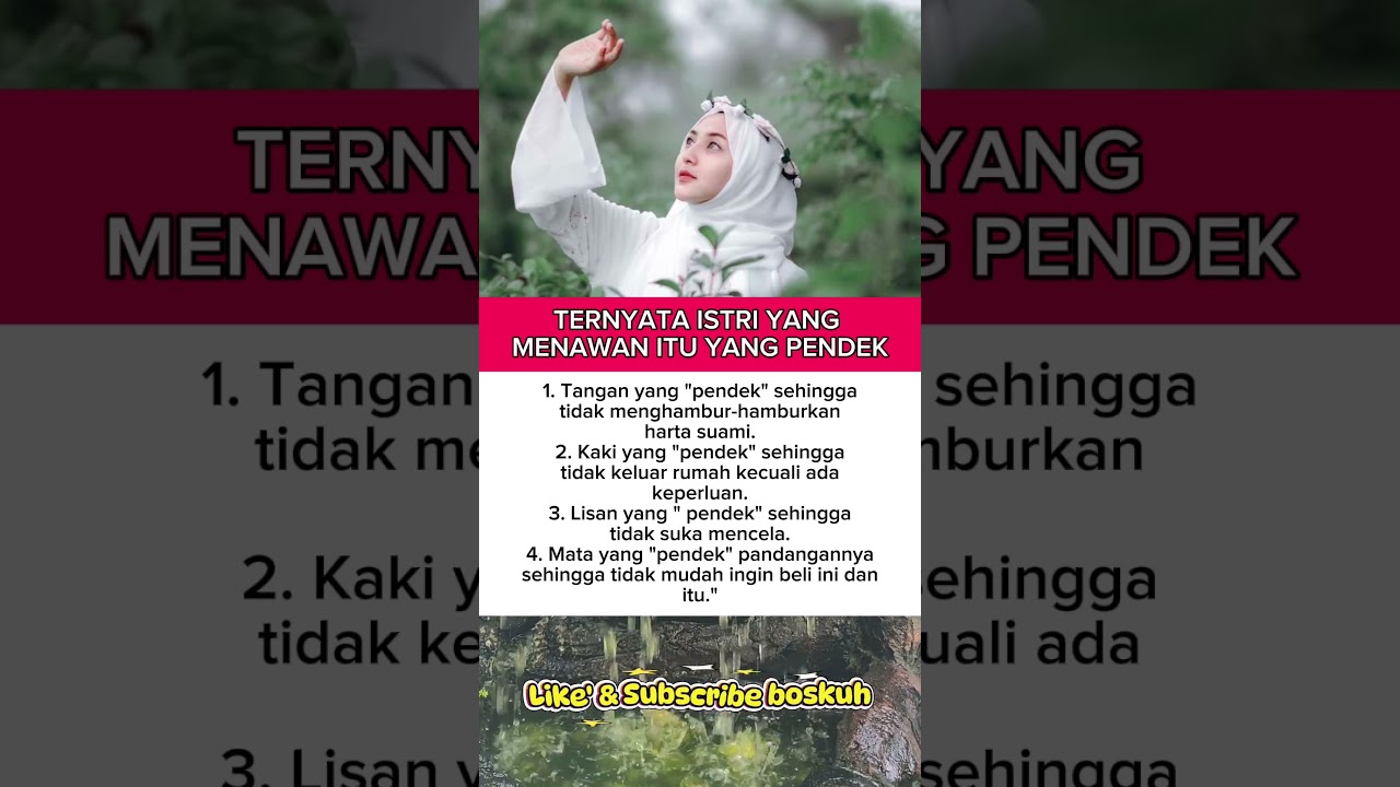 ternyata istri yang menawan itu yang pendek