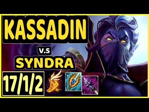 DAWIDSONEK (KASSADIN) vs SYNDRA - QUADRAKILL 17/1/2 KDA MID CHALLENGER GAMEPLAY - EUW