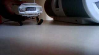 Model car taking off Model car taking off