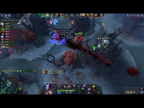 Dendi Queen of Pain unkillable with kills godlike 29min GG!!!