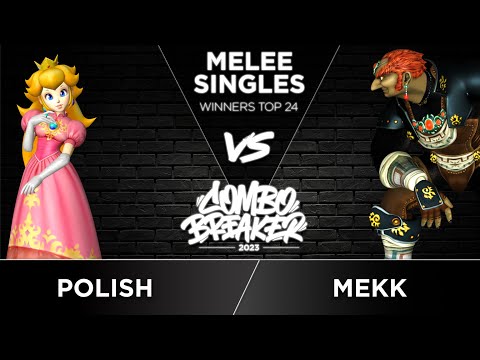Polish (Peach) vs Mekk (Ganondorf) - Melee Singles Winners Top 24 - COMBO BREAKER 2023