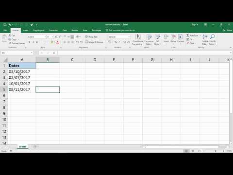 Convert US Date to UK Date Format in Excel