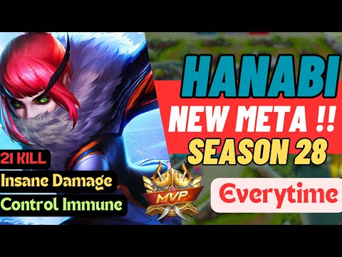 Is Hanabi new Meta in 2023 ? | Mobile Legends HANABI Marksman Gameplay & tutorial