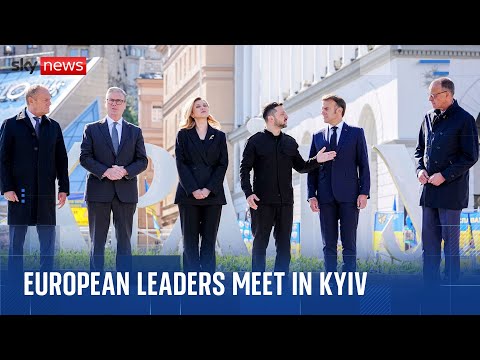 Starmer arrives in Ukraine with European leaders for 'coalition of the willing' talks