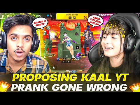 KAAL KARRY PROPOSED KAAL YT PRANK GONE WRONG || CS RANKED😱 1 VS 4 👿 GARENA FREE FIRE