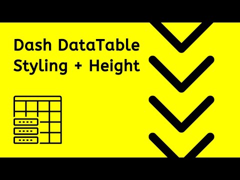 Datatable Styling Height Dash Plotly