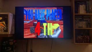 Burning road gameplay ps1 playing on the Polymega. #playstation #polymega