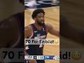 Joel Embiid’s Sets 76ers Franchise Record With 70 PTS! ??| #Shorts