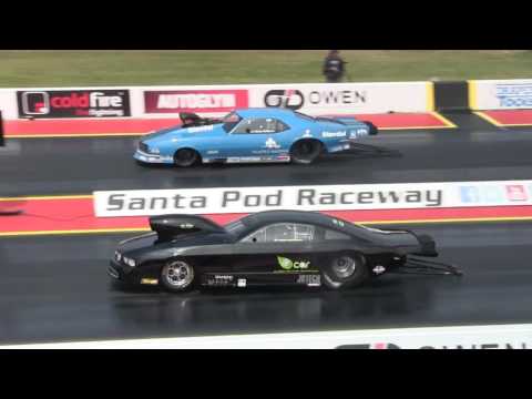 Santa Pod, The Main Event 2016. Roger Johansson's Pro Mod crash.