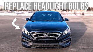 How to Replace Headlight Bulbs - Hyundai Sonata (2015-2017)