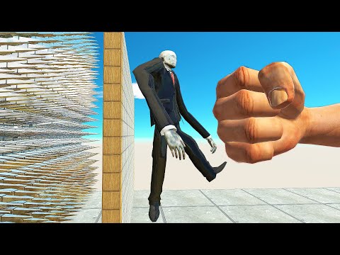 PUNCH MONSTERS THROUGH THE WALL TO SPIKES - Animal Revolt Battle Simulator