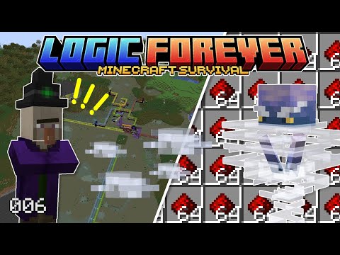 Breeze Powered Quad Witch Farm - Logic Forever: Ep #6 - Minecraft 1.21 Let's Play Survival