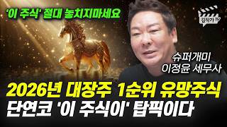 2026년 대장주 1순위 유망주식, 단연코 '이 주식이' 탑픽이다 (슈퍼개미 이정윤 세무사)
