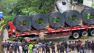 Download lagu Muatan Yg Paling Ditakuti Sopir‼️ Truk Faw Siba Surya Muatan Koil Baja 100 Ton Lewat Sitinjau Lauik mp3