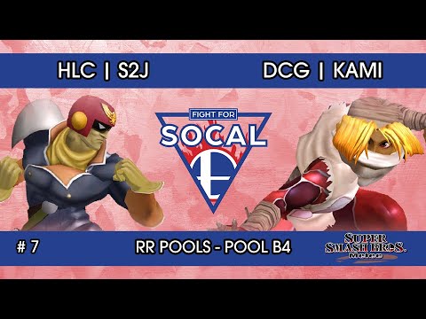 Fight For SoCal 7 - HLC | S2J (Captain Falcon) VS DCG | Kami (Sheik) - SSBM - RR Pools (B4)